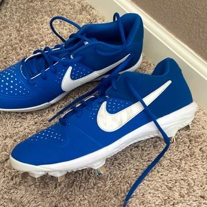 Blue Nike cleats